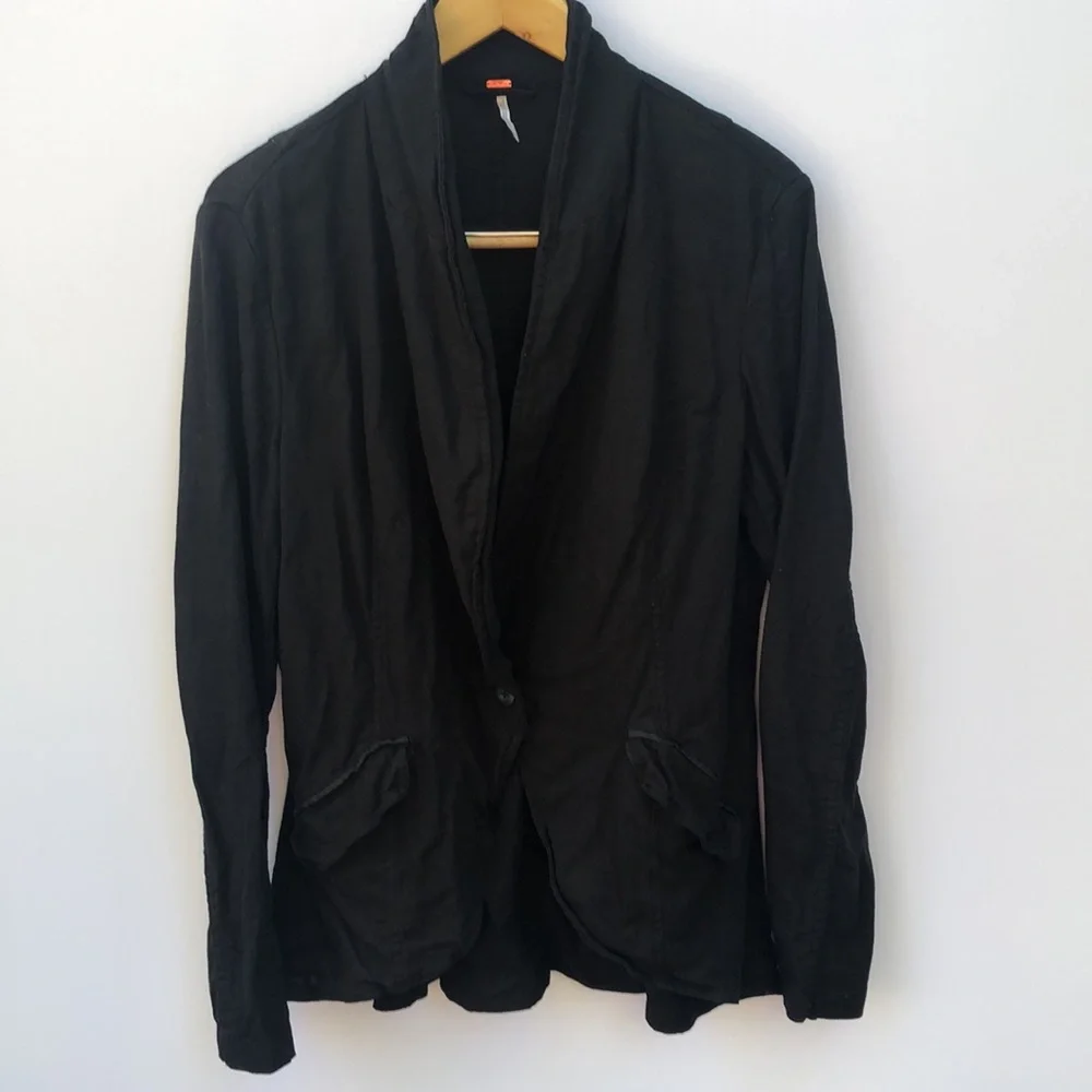 Free People Black Blazer